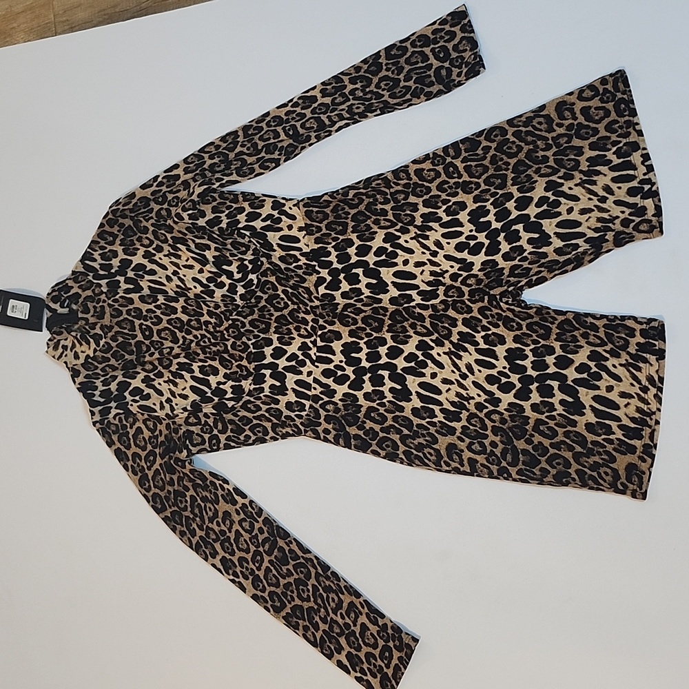 Fashion Nova Leopard Print Long Sleeve Bodysuit - Picture 6 of 13